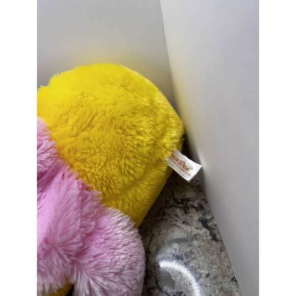 Dan Dee Plush Caterpillar 30" Large Stuffed Animal Pink Green Yellow - Picture 4 of 6